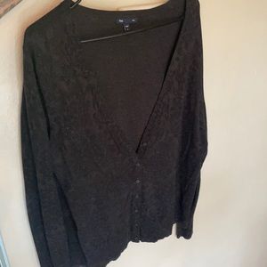 Charcoal button up cardigan